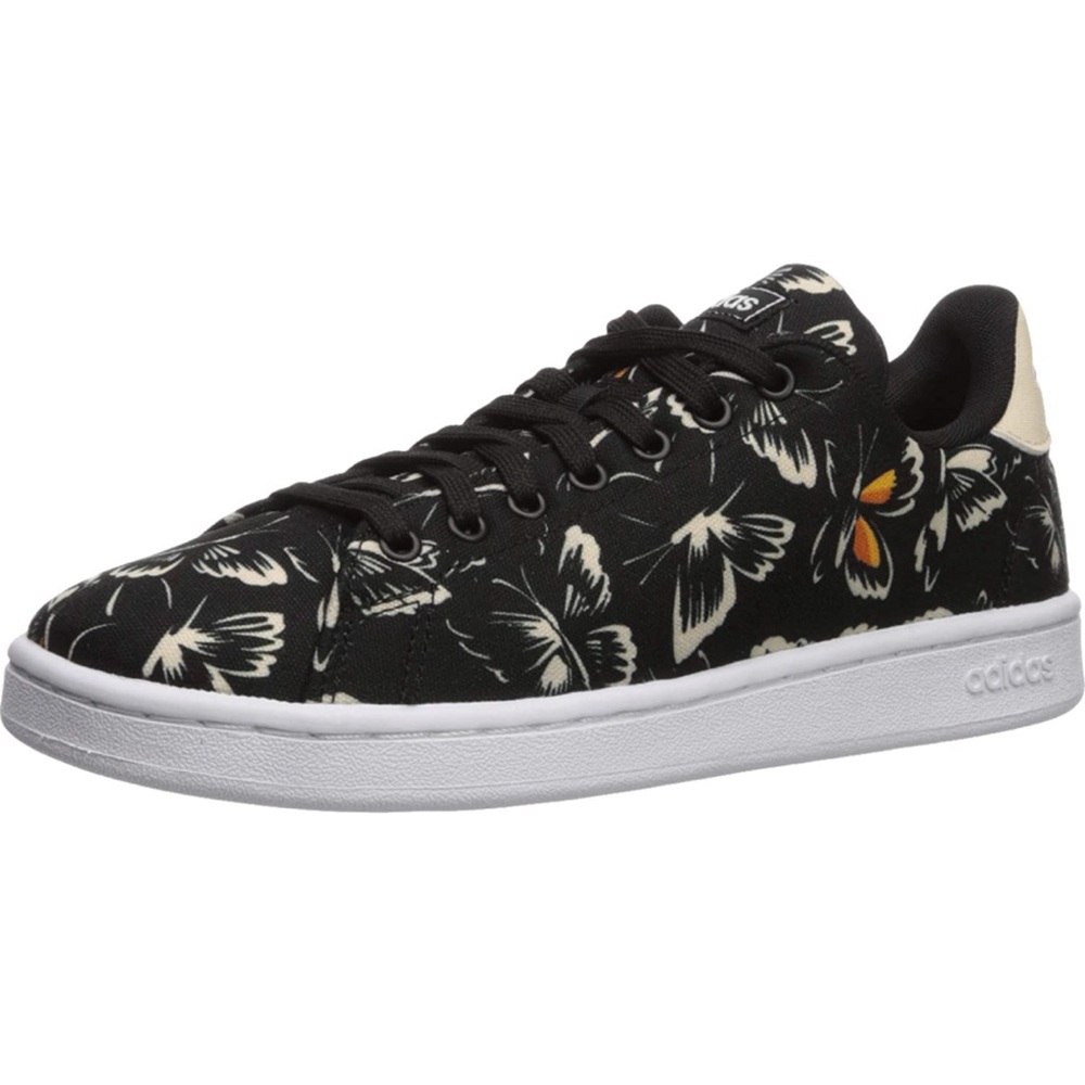ADIDAS x FARM RIO | Advantage Black Butterfly Low Top Sneakers